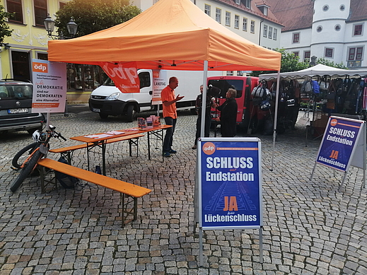 Informationsstand am 29. Juli 2021 in Hildburghausen