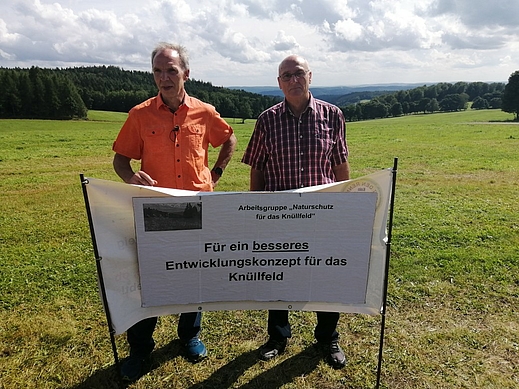 ÖDP-Bundestagsdirektkandidat Stefan Schellenberg und Jürgen Wirth